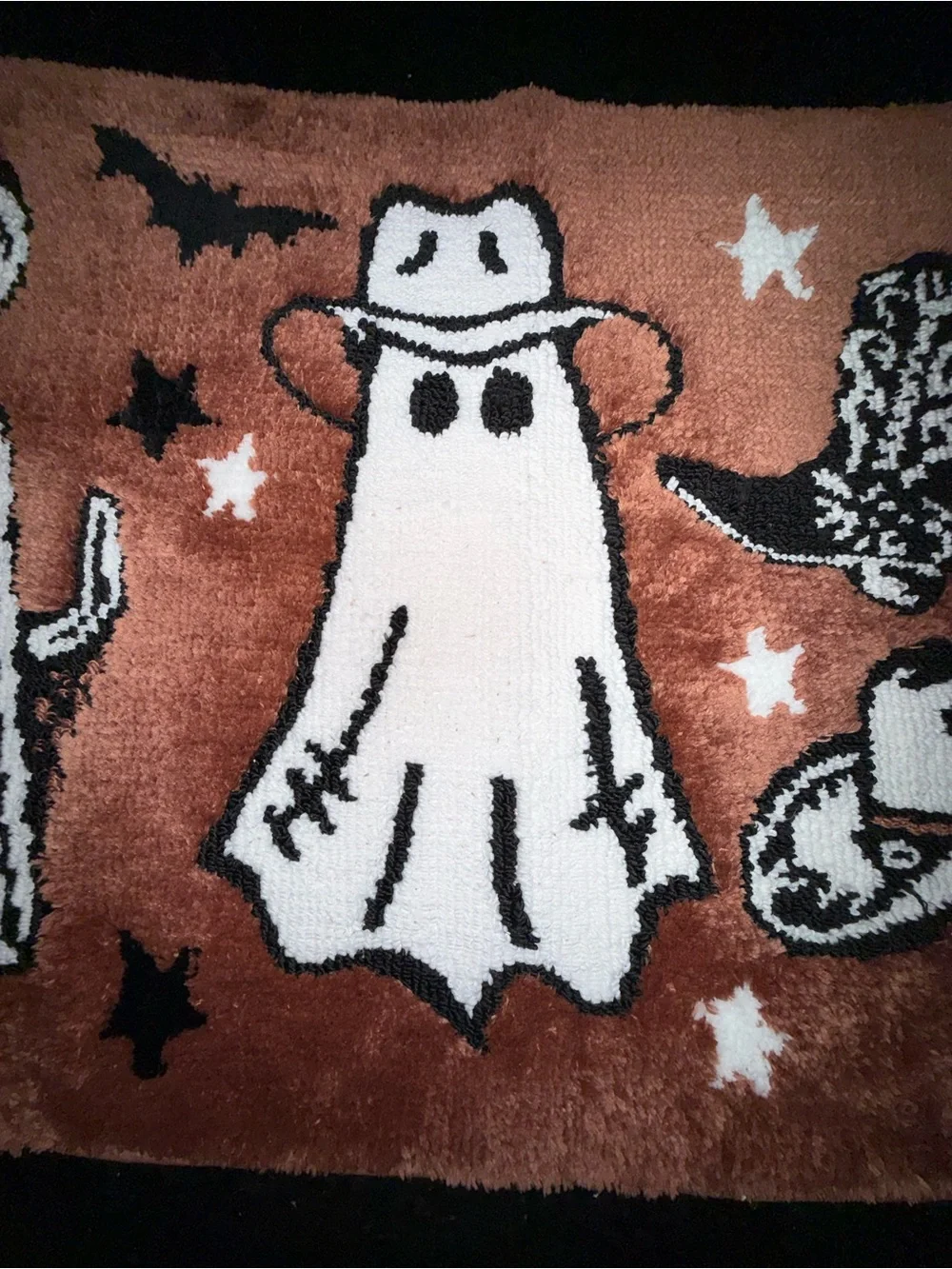 NEW Wrangler Western Ghost Cowboy Hat Boots, Cactus, Pumpkin Bathroom Rug 20x32”